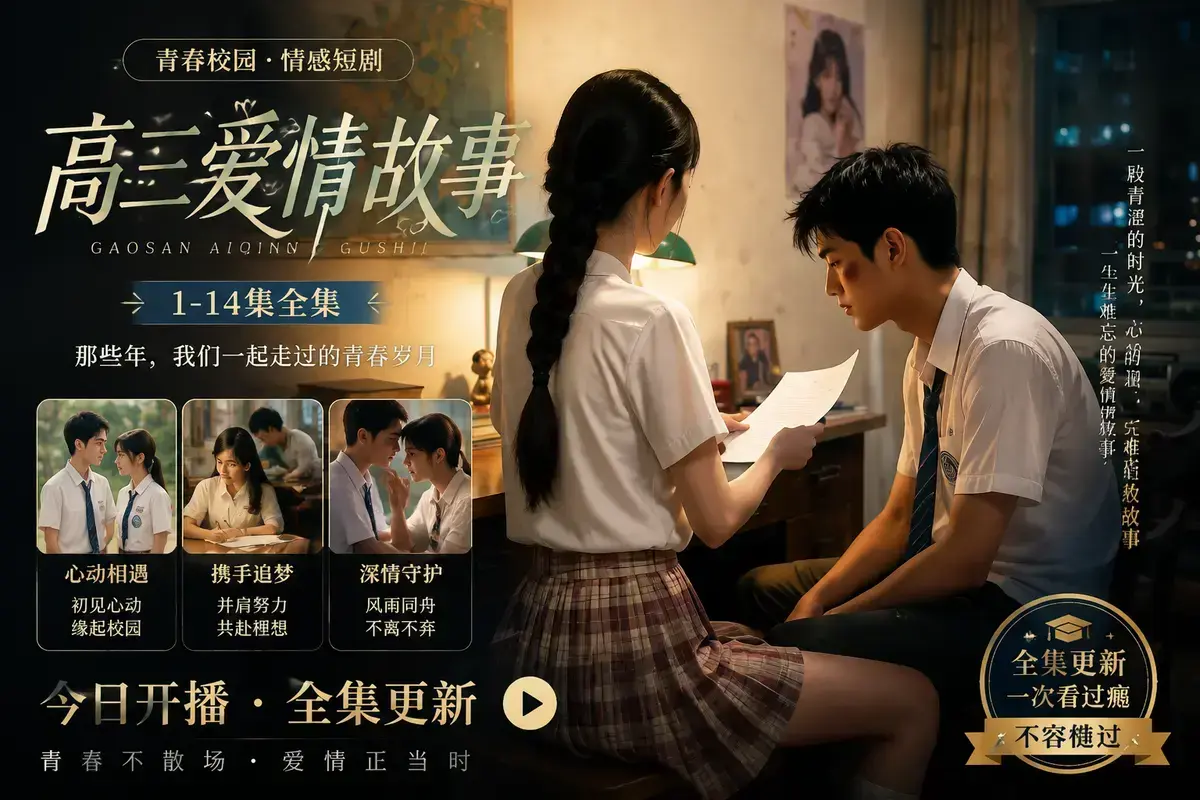 《AI 短剧高三爱情故事》高清完整版在线观看 - 高三爱情故事中字无删减全集资源 - 林澈苏晚晴校园恋曲免费播放